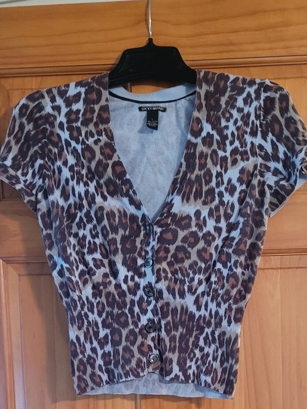 Lucky Brand Size Large Short Sleeve Cardigan